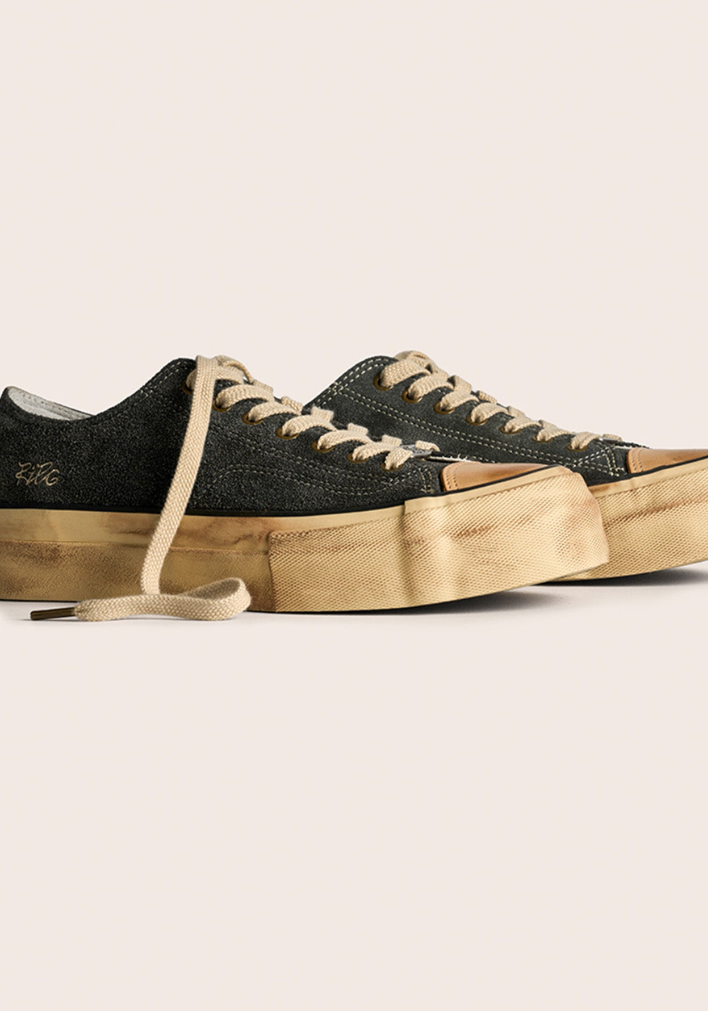 PIPG丨Washed Suede Canvas Sneakers (Gray) - PSYLOS 1, PIPG丨Washed Suede Canvas Sneakers (Gray), Canvas Sneakers, PIPG, PSYLOS 1